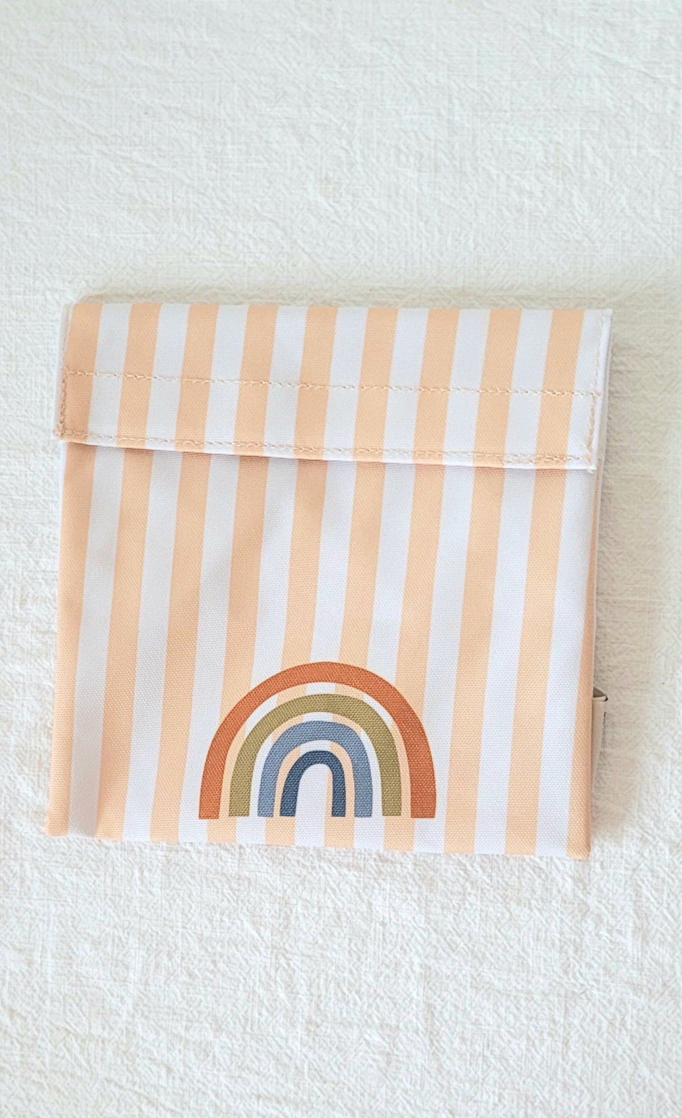 Herbruikbaar lunchzakje, sandwichbag peach rainbow - Cottoncloud