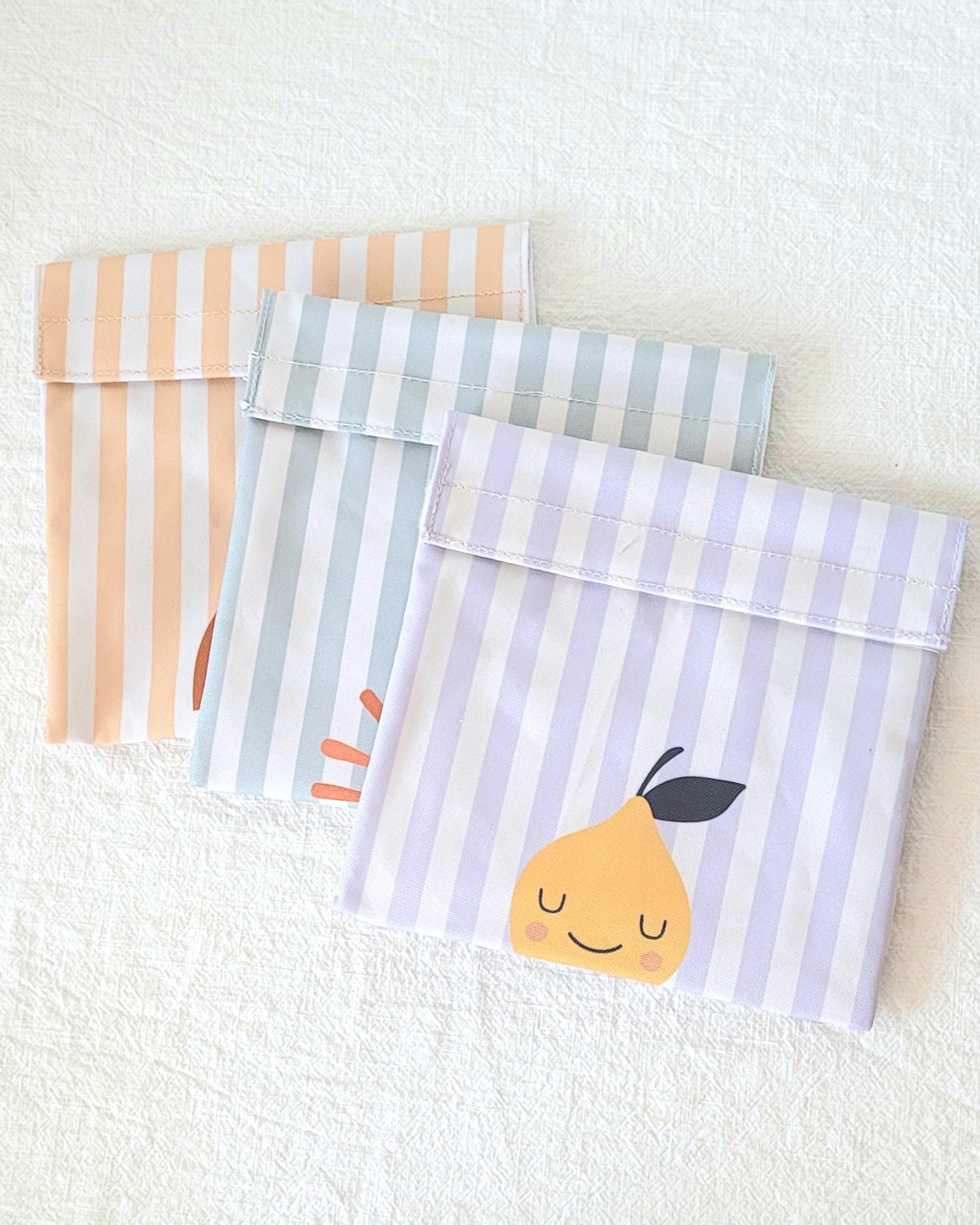 Herbruikbaar lunchzakje, sandwichbag peach rainbow - Cottoncloud