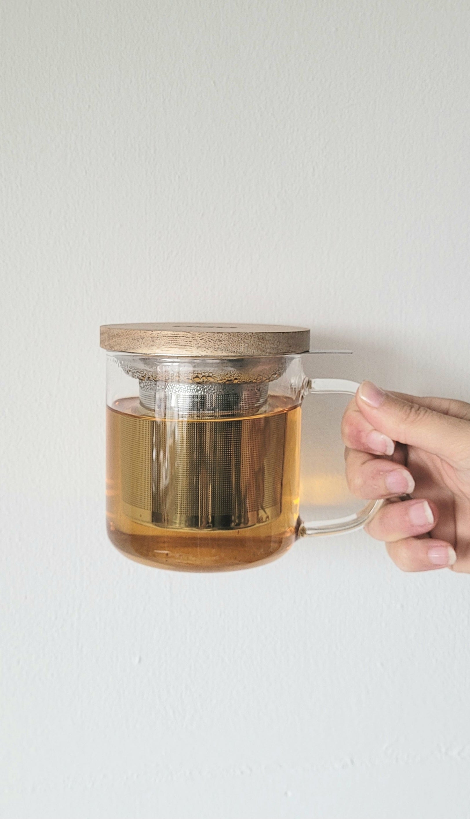 Theeglas met theefilter, 300 ml