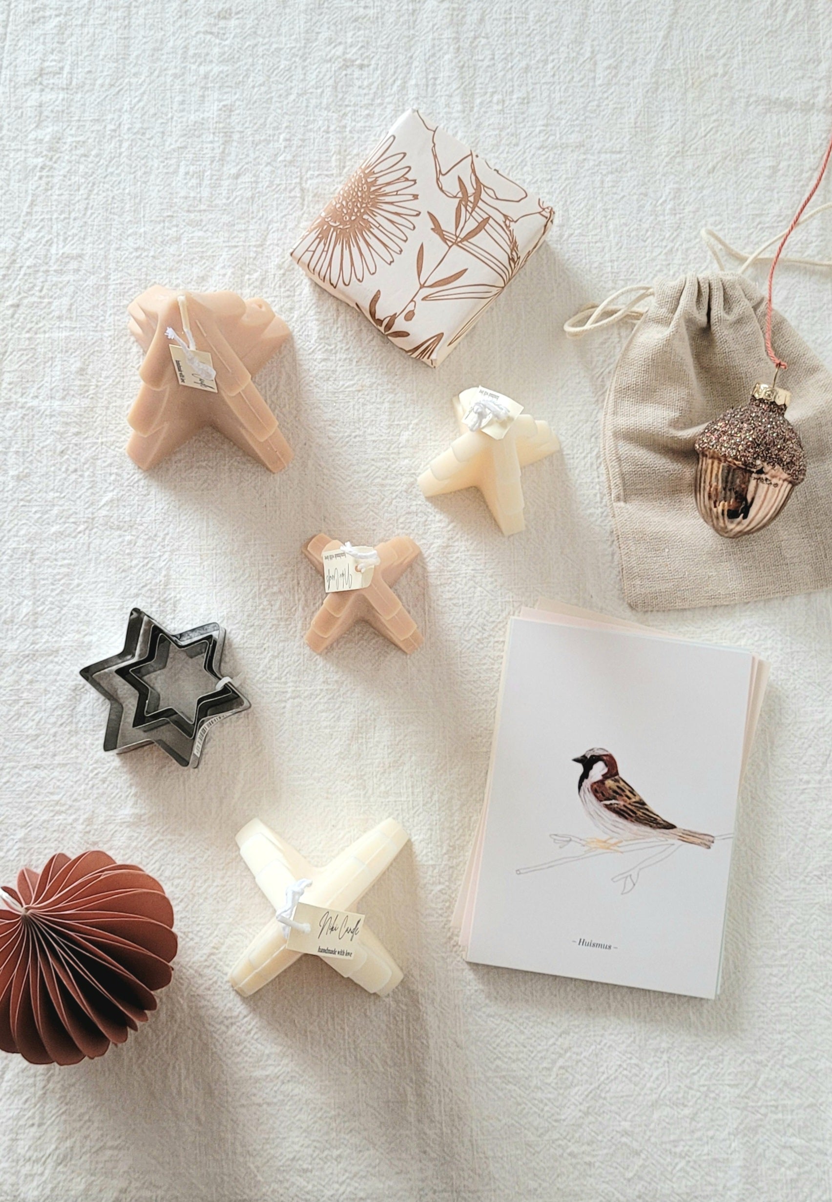 Kerstboomkaars naturel