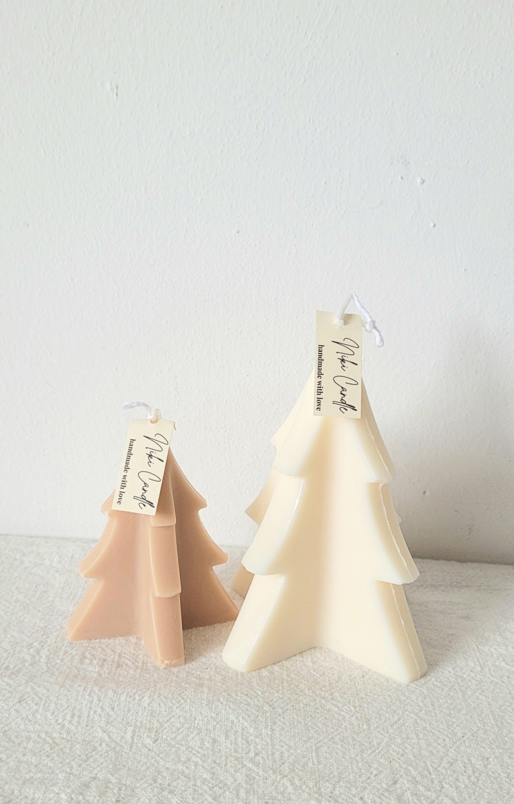 Kerstboomkaars beige