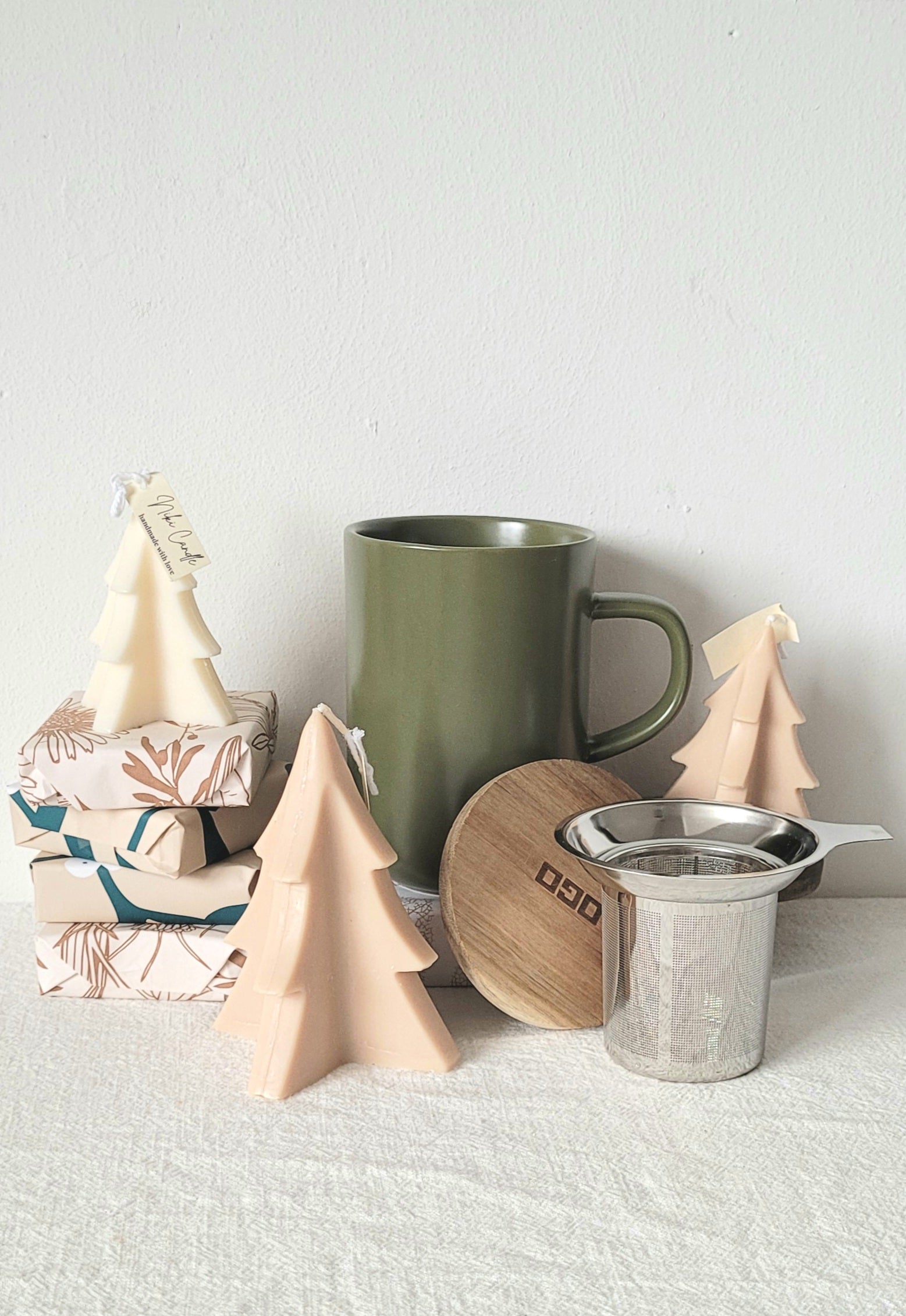 Kerstboomkaars naturel