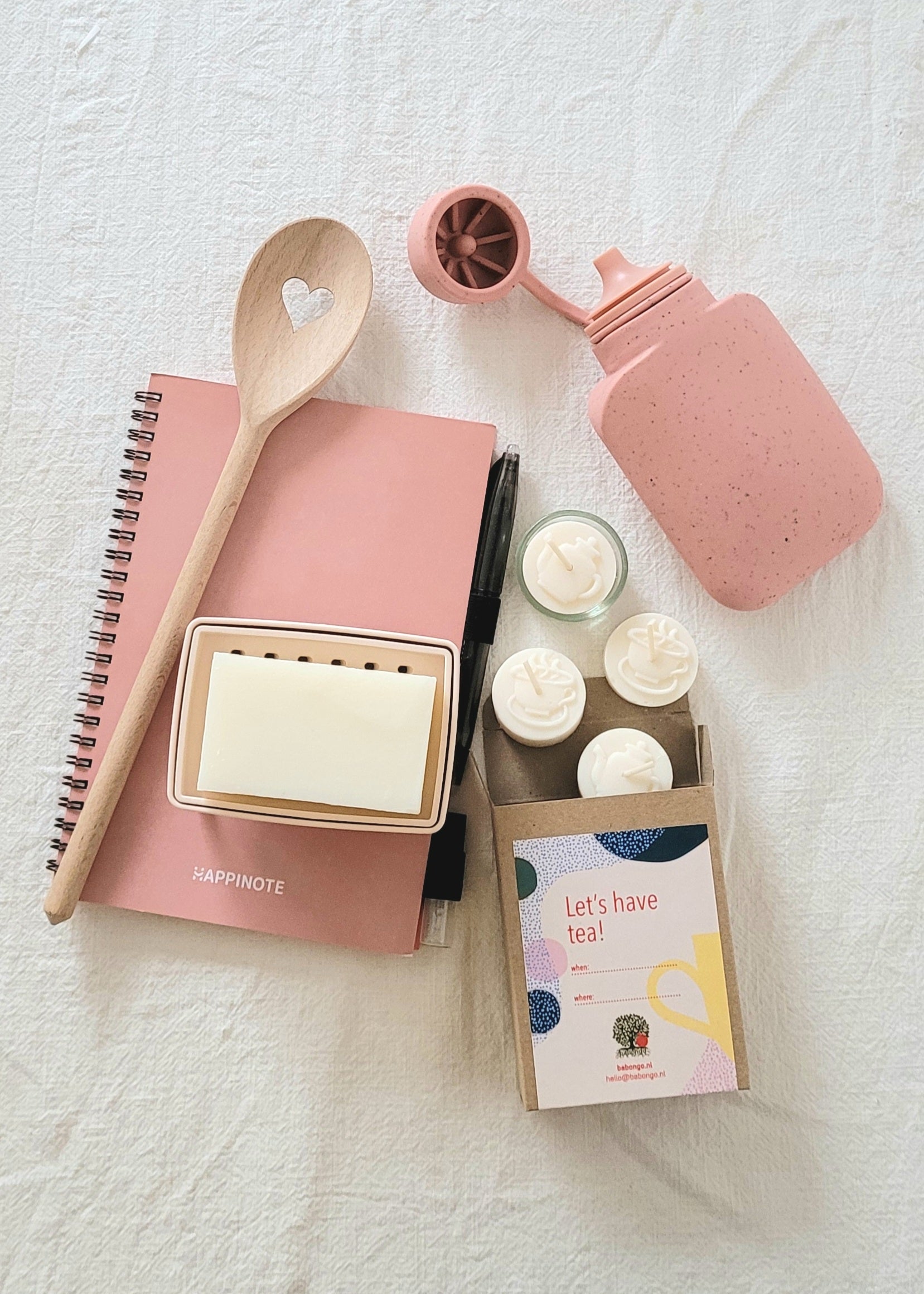 Happinote uitwisbaar notitieboek pink desert