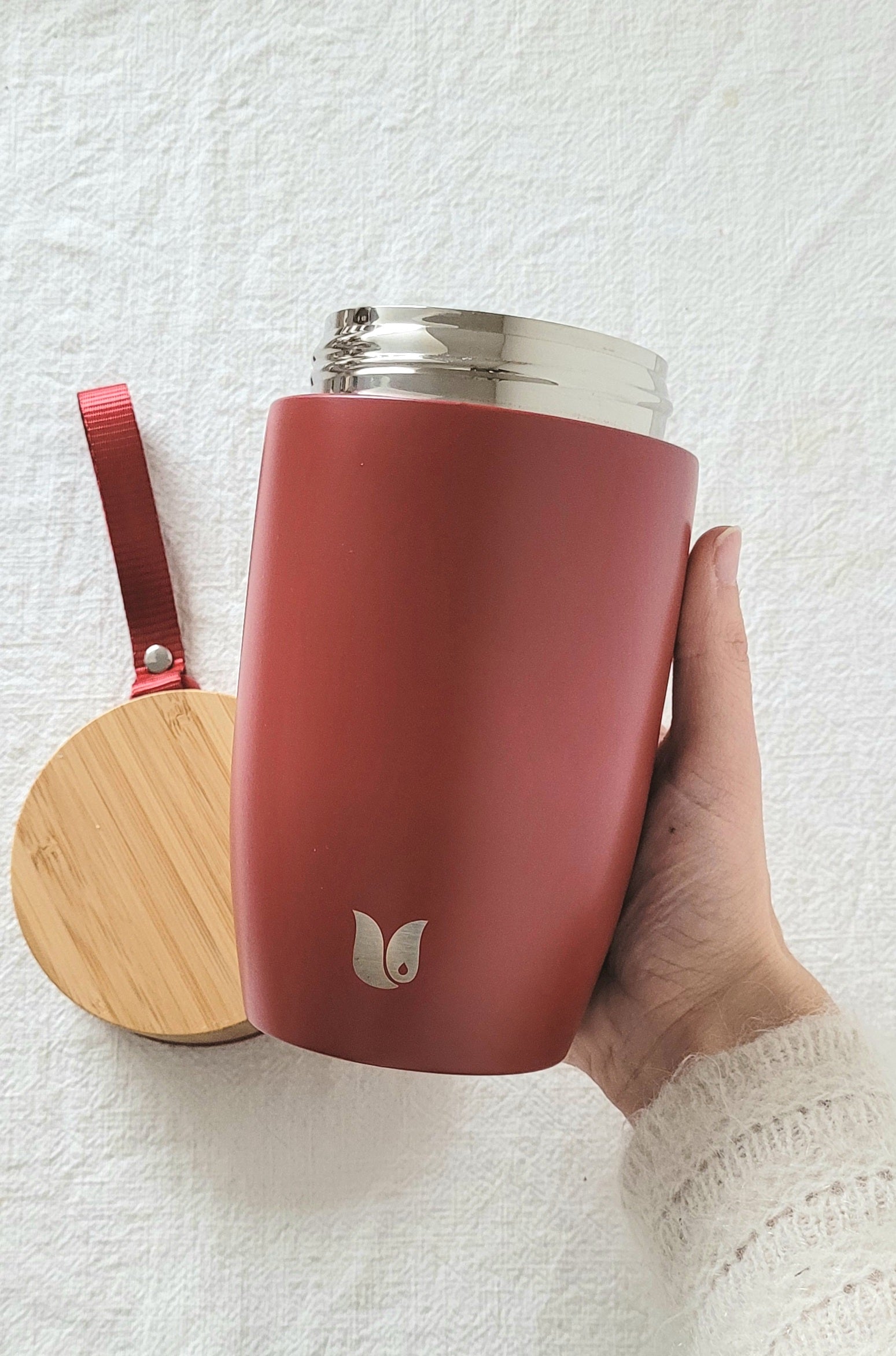 Retulp foodjar, foodcontainer RVS - Classic red