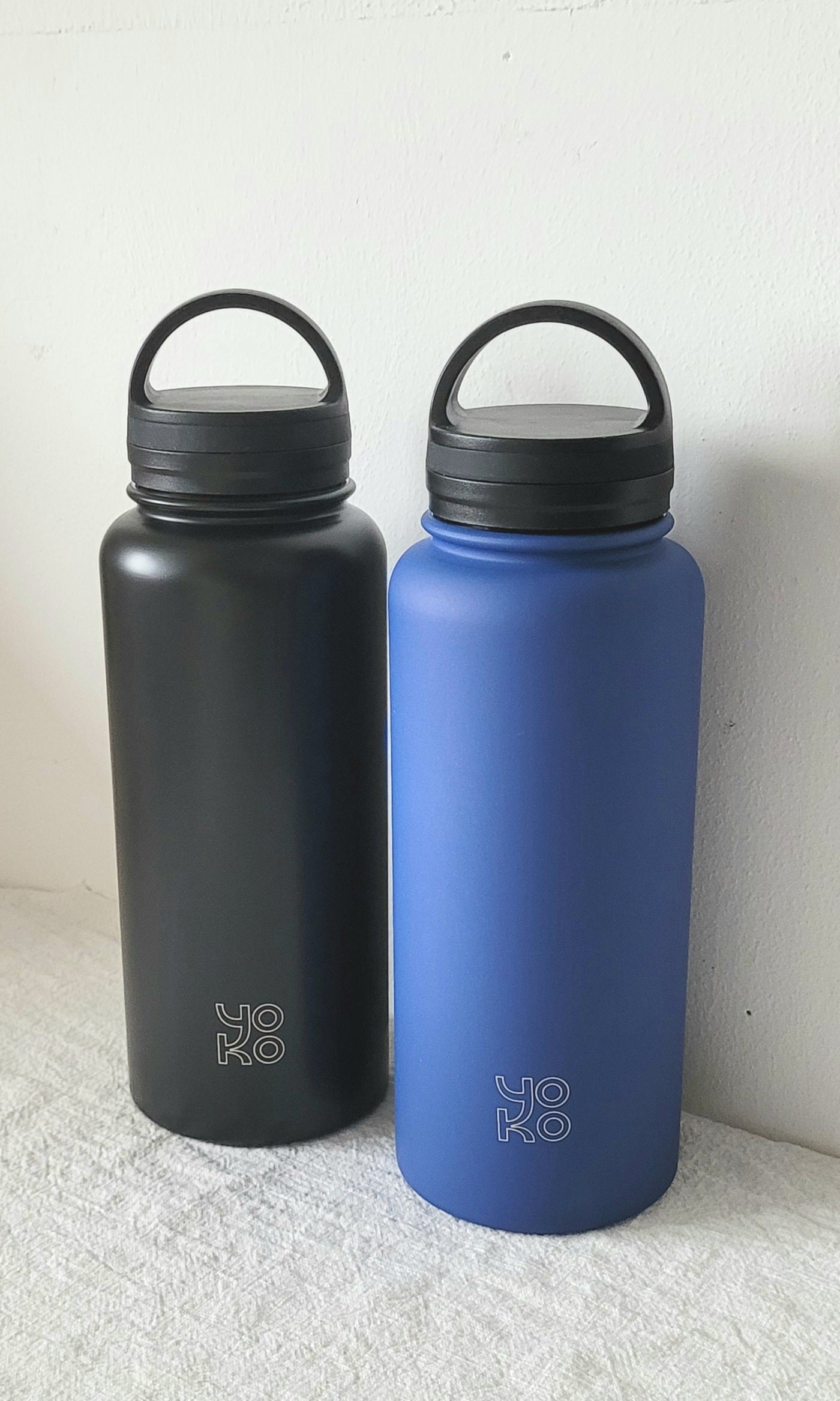 Geïsoleerde RVS drinkfles zwart, 1 liter