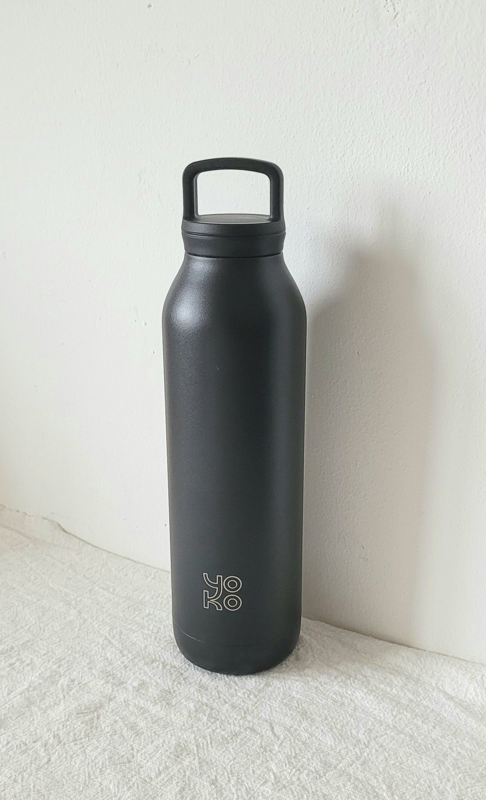 Geïsoleerde RVS drinkfles zwart, 500 ml