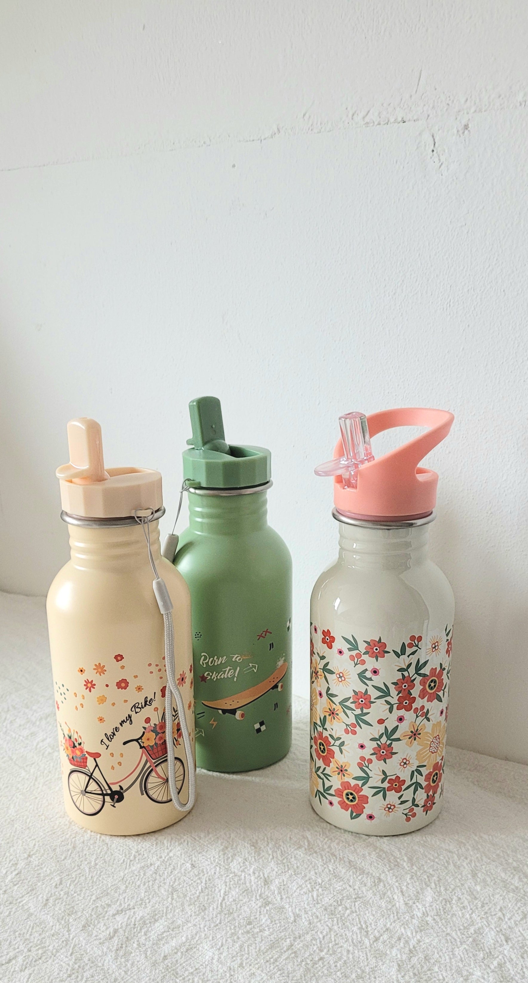 RVS drinkfles groen &