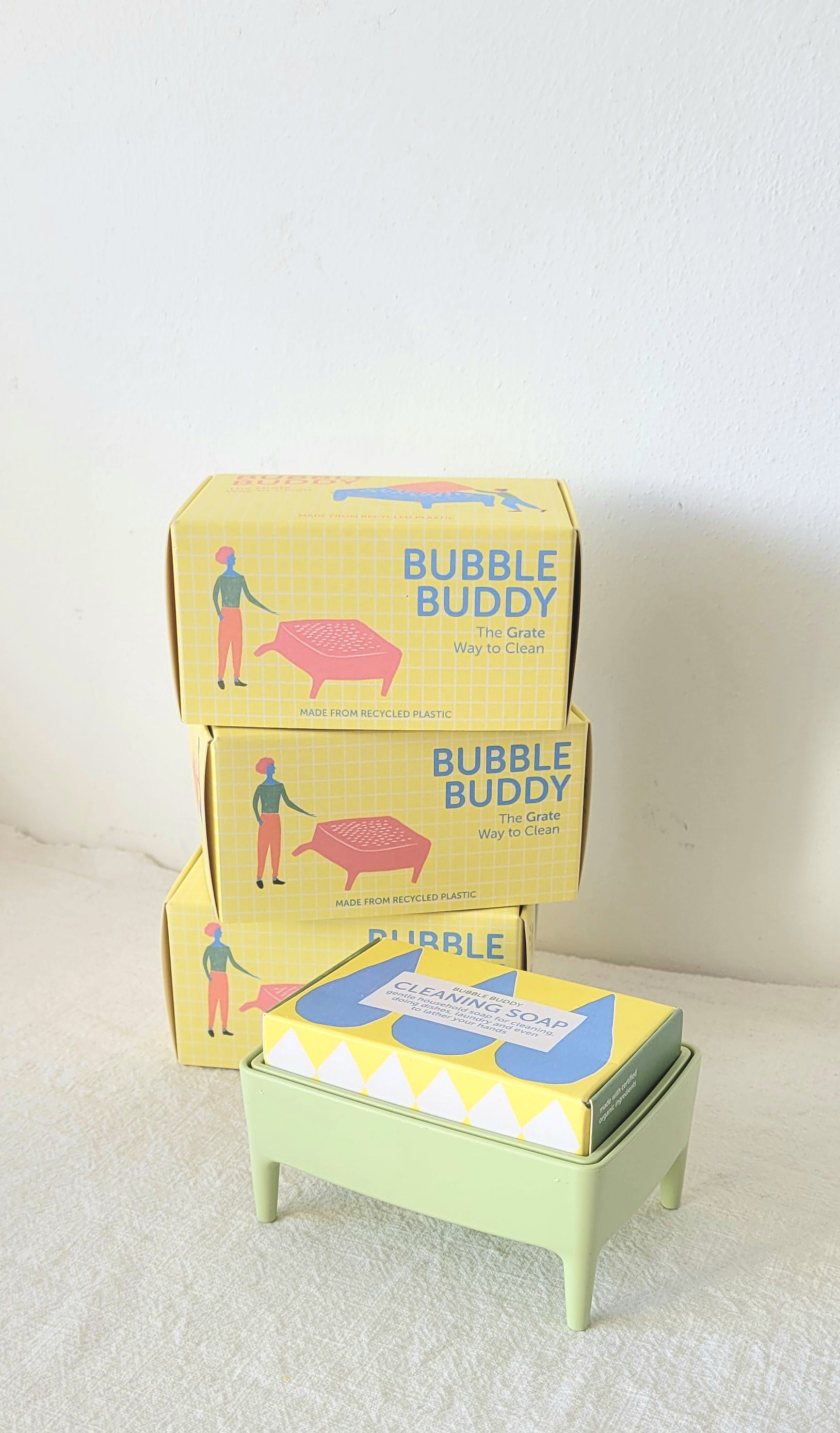 Bubble buddy met schoonmaakzeep (4 kleuren)
