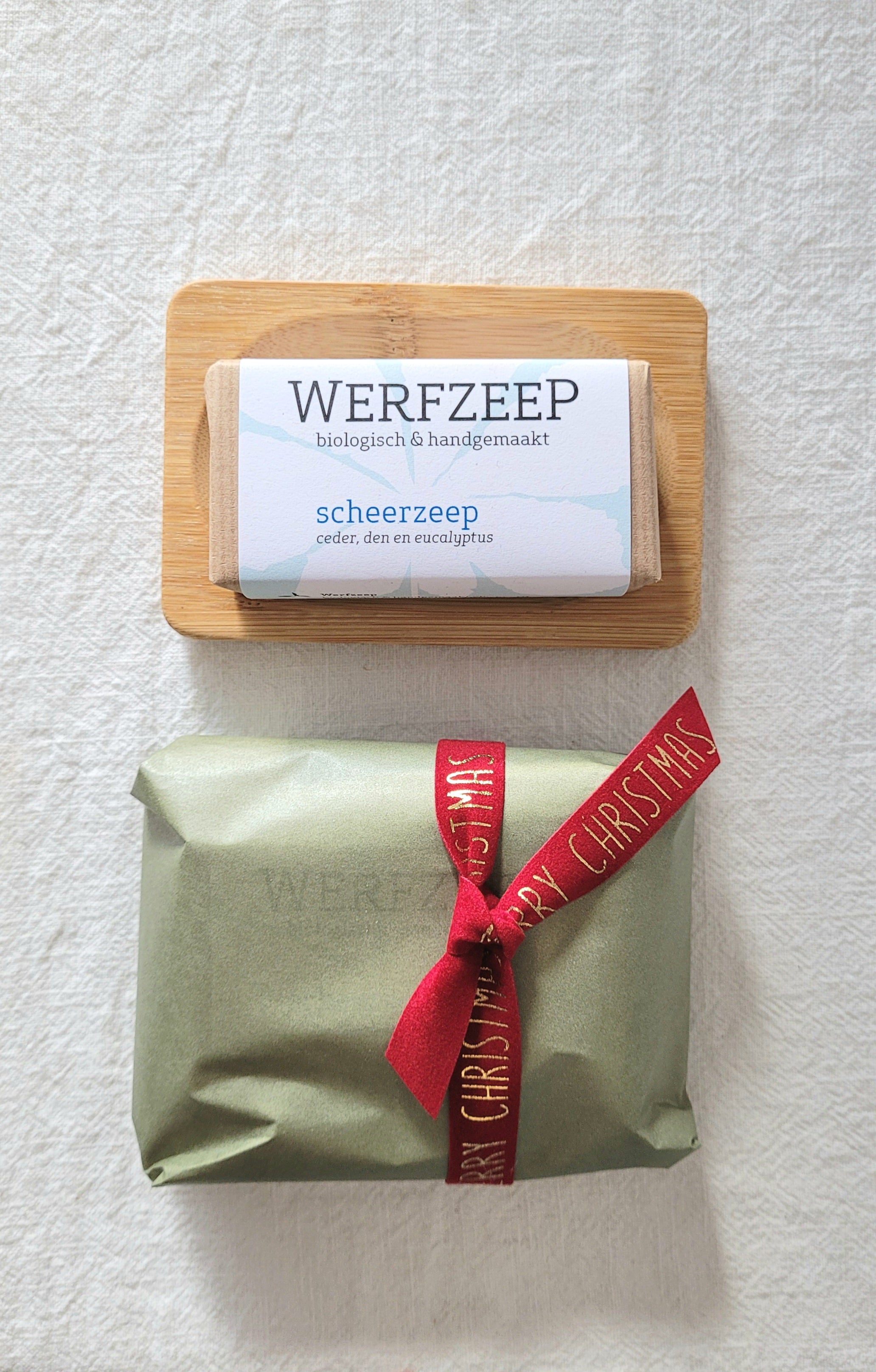 Werfzeep scheerzeep met zeephouder cadeauset