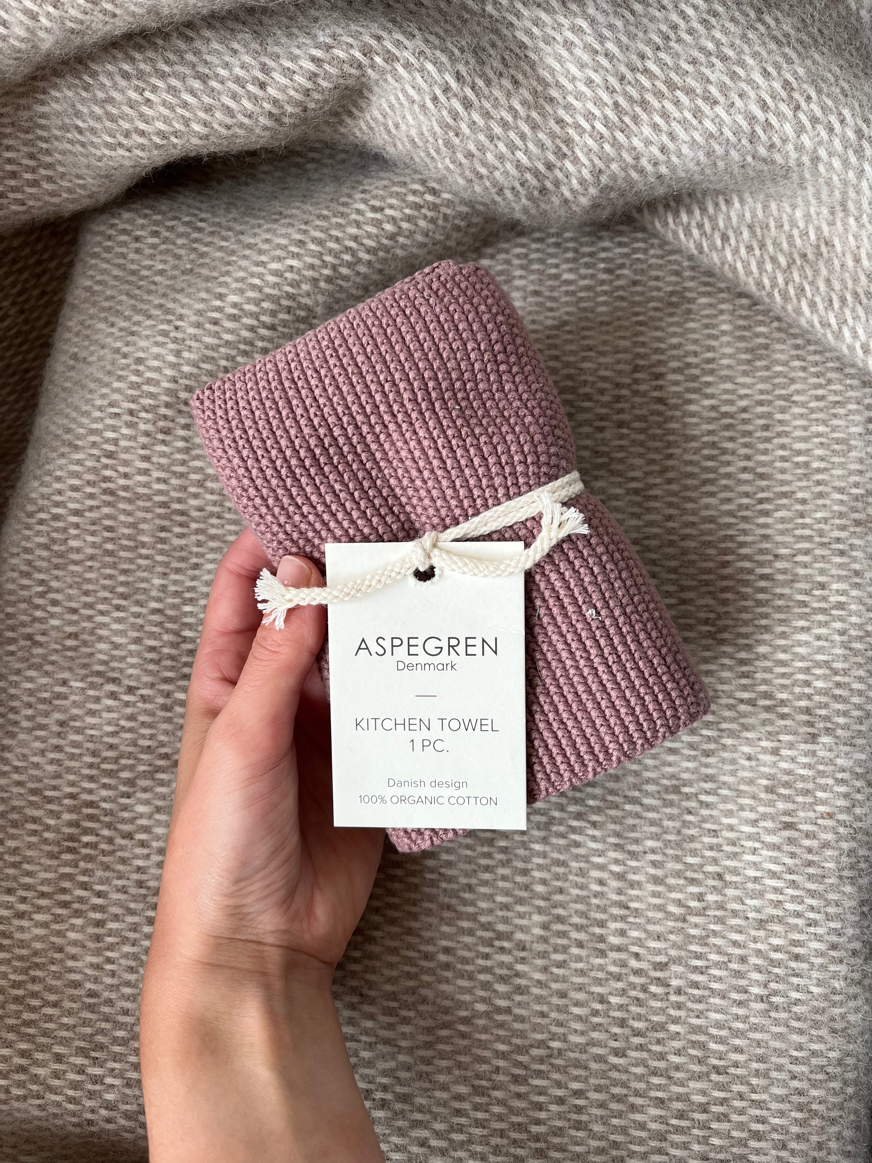 Aspegren gebreide keukendoek | Wood Rose