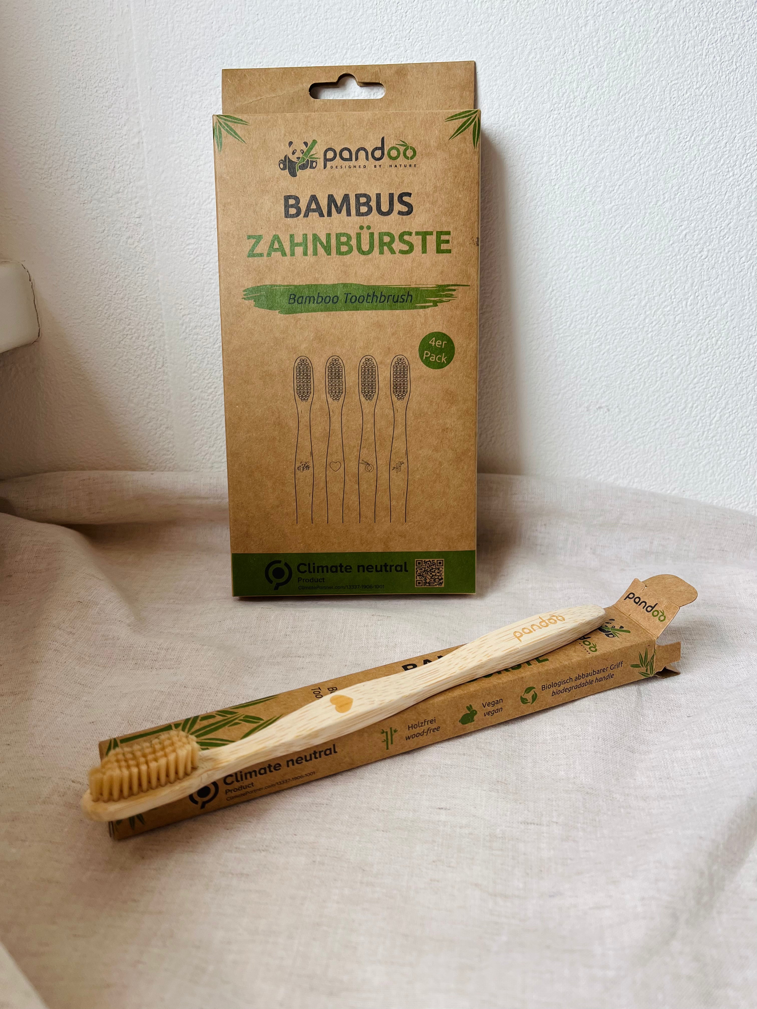 Bamboe tandenborstels (4 stuks)