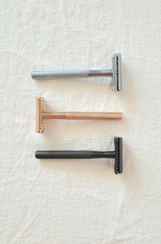 Safety razor mat chrome, rosegold of black