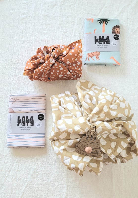 Lalafete inpakdoek arched confetti gold