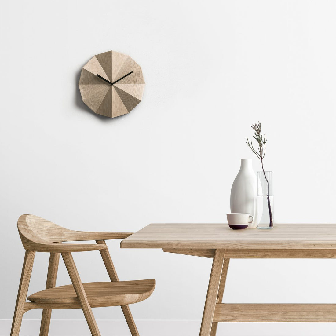 Houten Delta klok - Lawa design