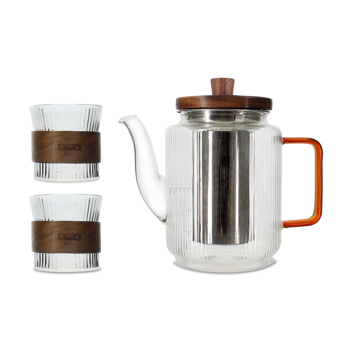 Theepot Karl met 2 theekopjes
