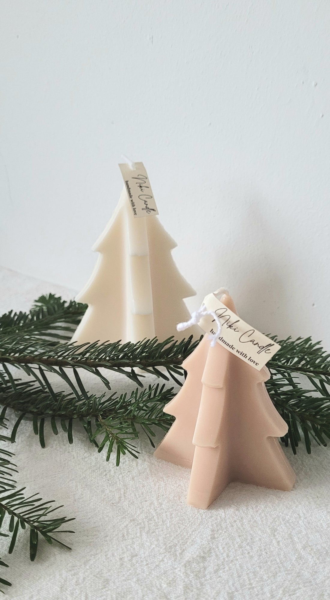 Kerstboomkaars naturel