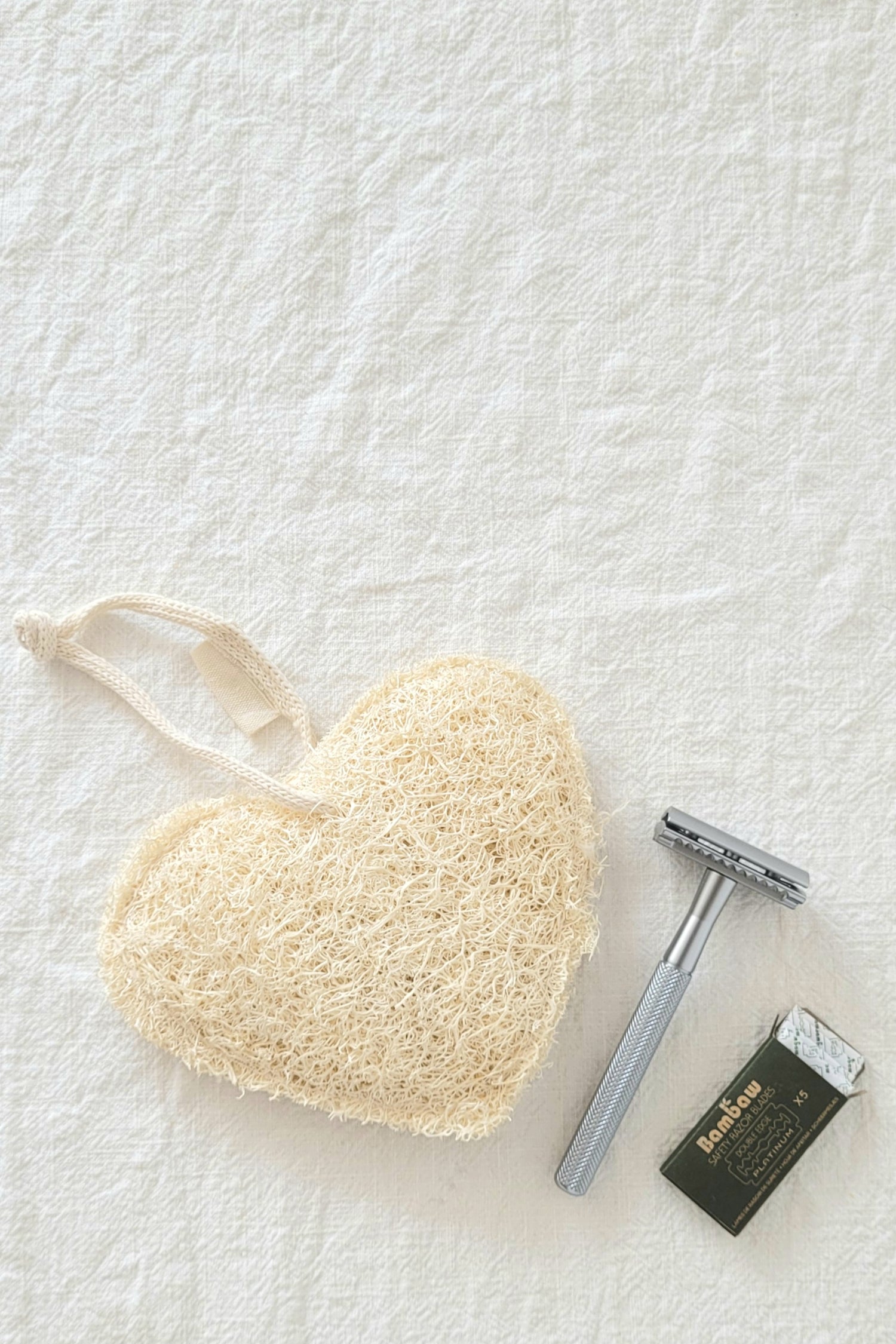 Zachte scrubspons loofah, hartvorm