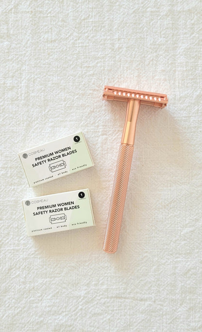 Safety razor mat roségold (vlindersluiting!)