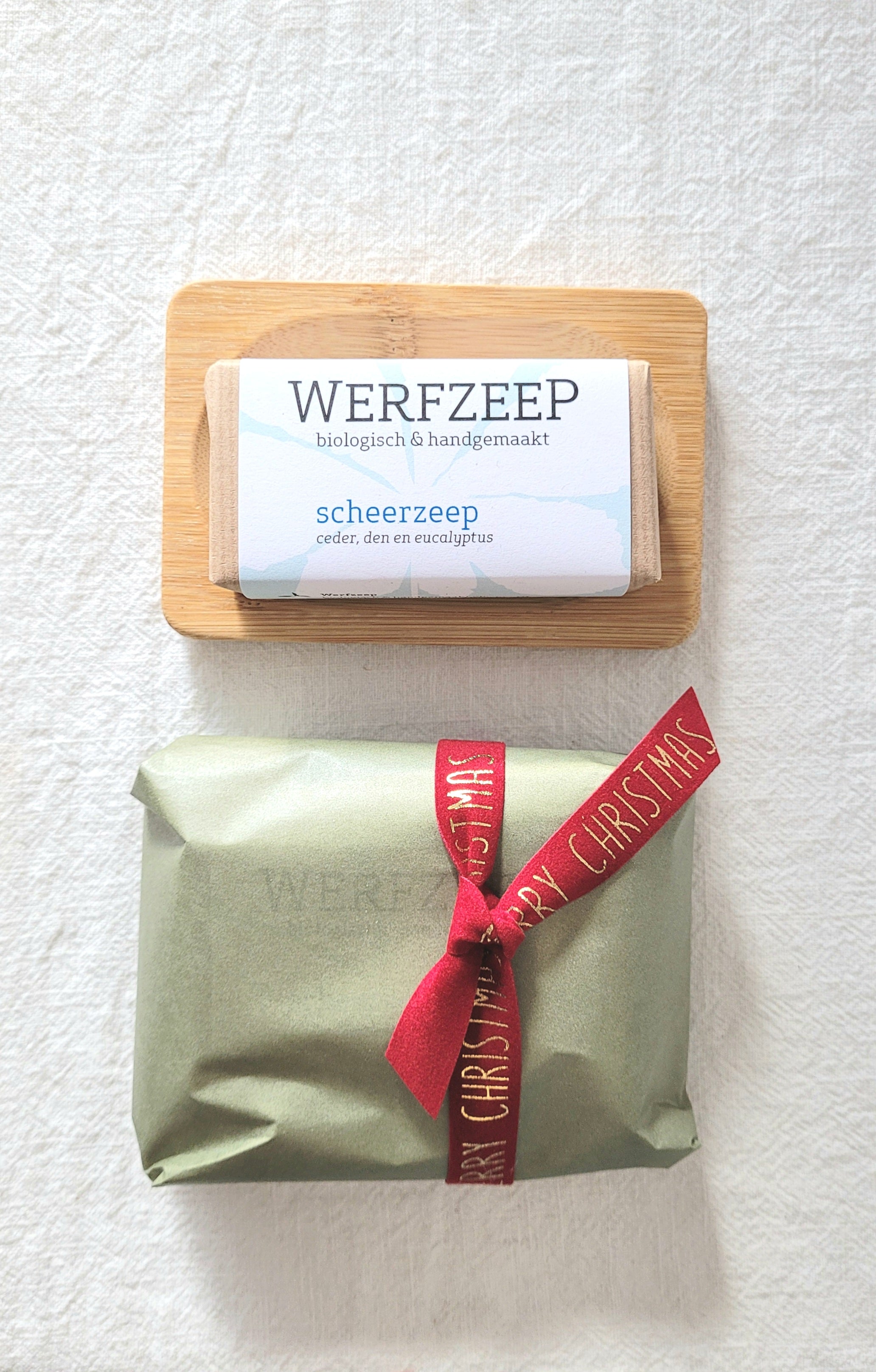 Werfzeep scheerzeep met zeephouder cadeauset
