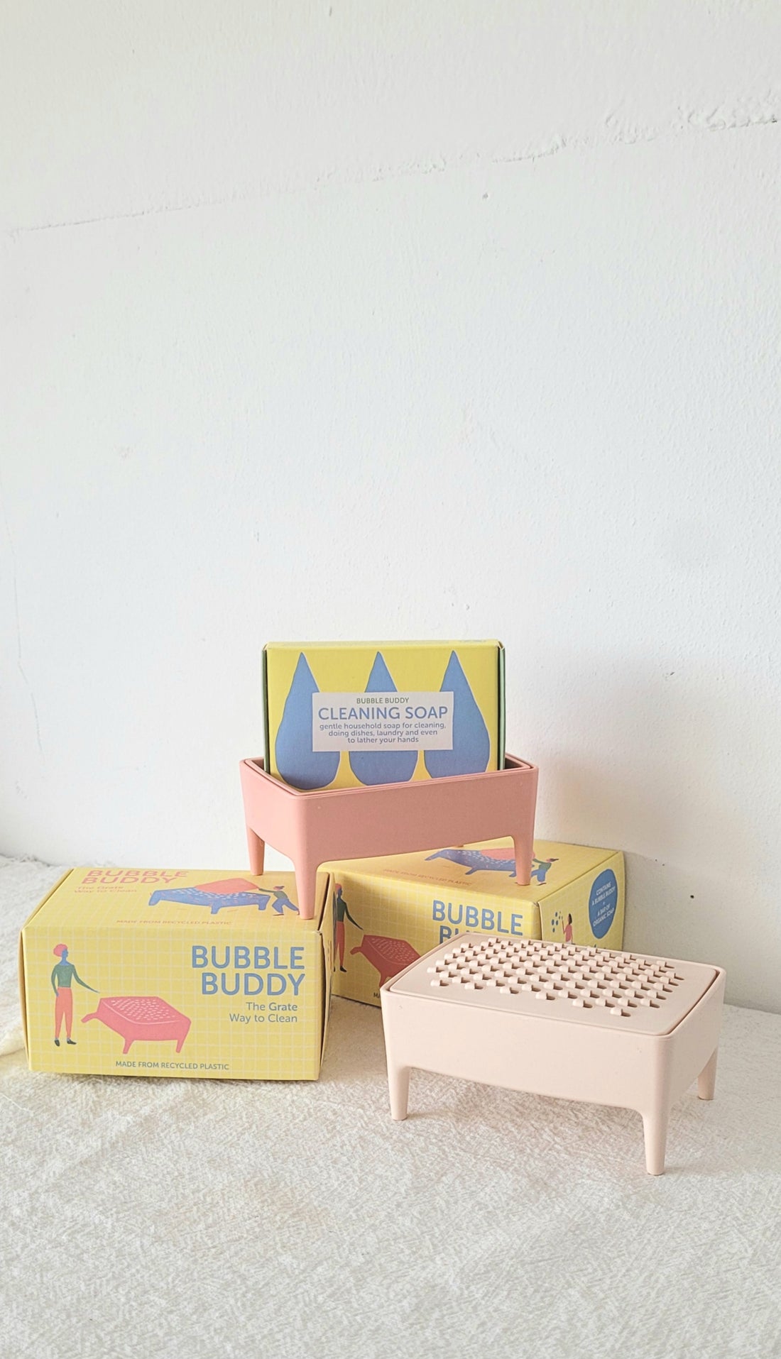 Bubble buddy met schoonmaakzeep (3 kleuren)