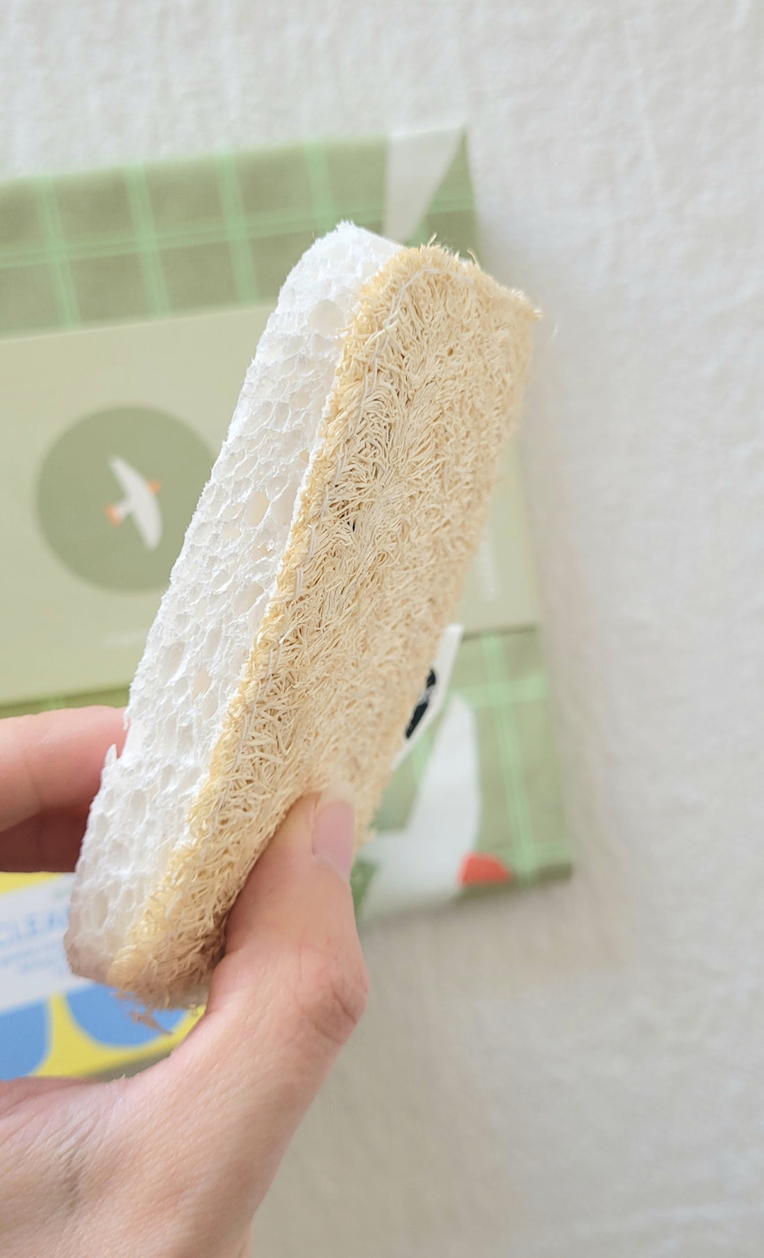 Lentebundel: design theedoek, schoonmaakzeep en loofahspons