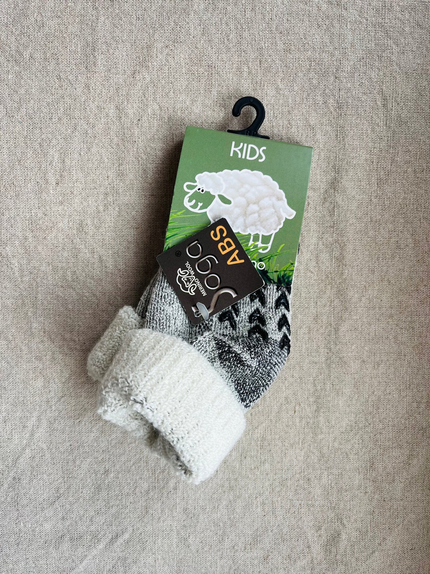 Merino wollen kindersokken met anti slip - maat 19-22