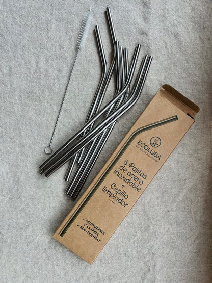 RVS rietjes (8 stuks)