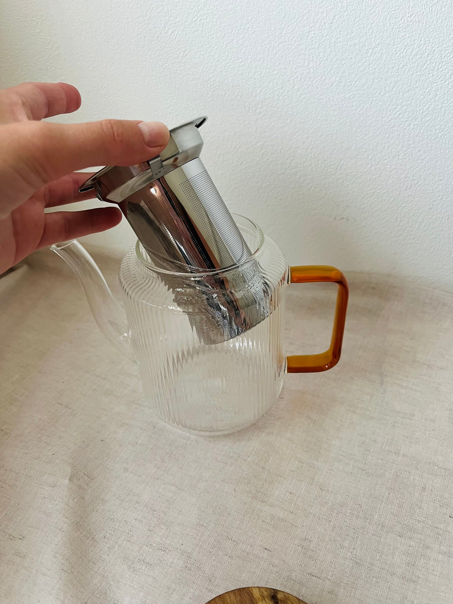 Glazen theepot met RVS filter (550 ml)