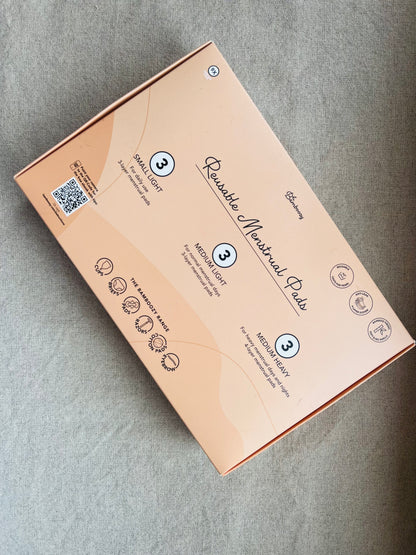 Set met herbruikbare menstruatie pads