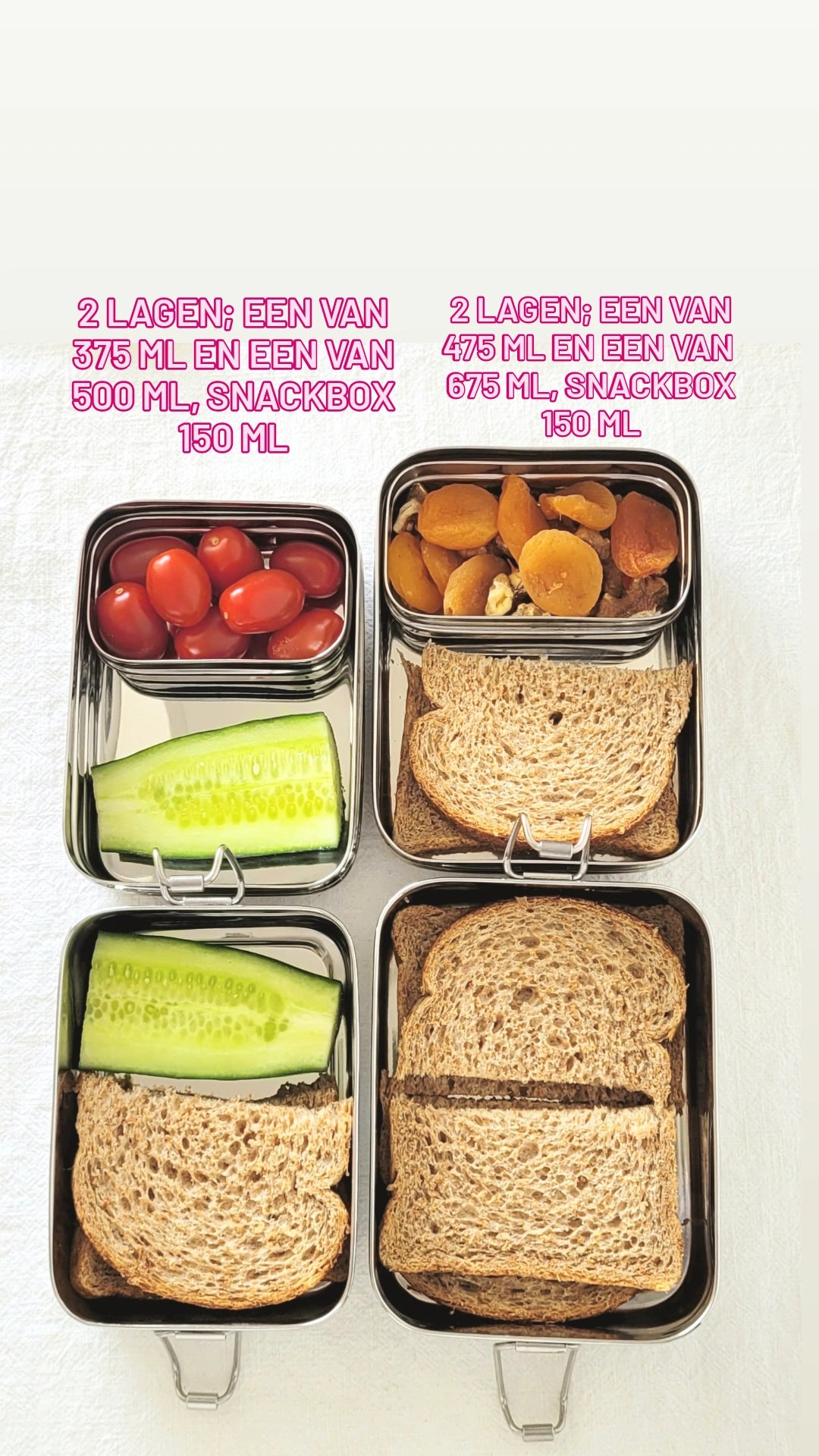 RVS lunchbox 3 in 1 small