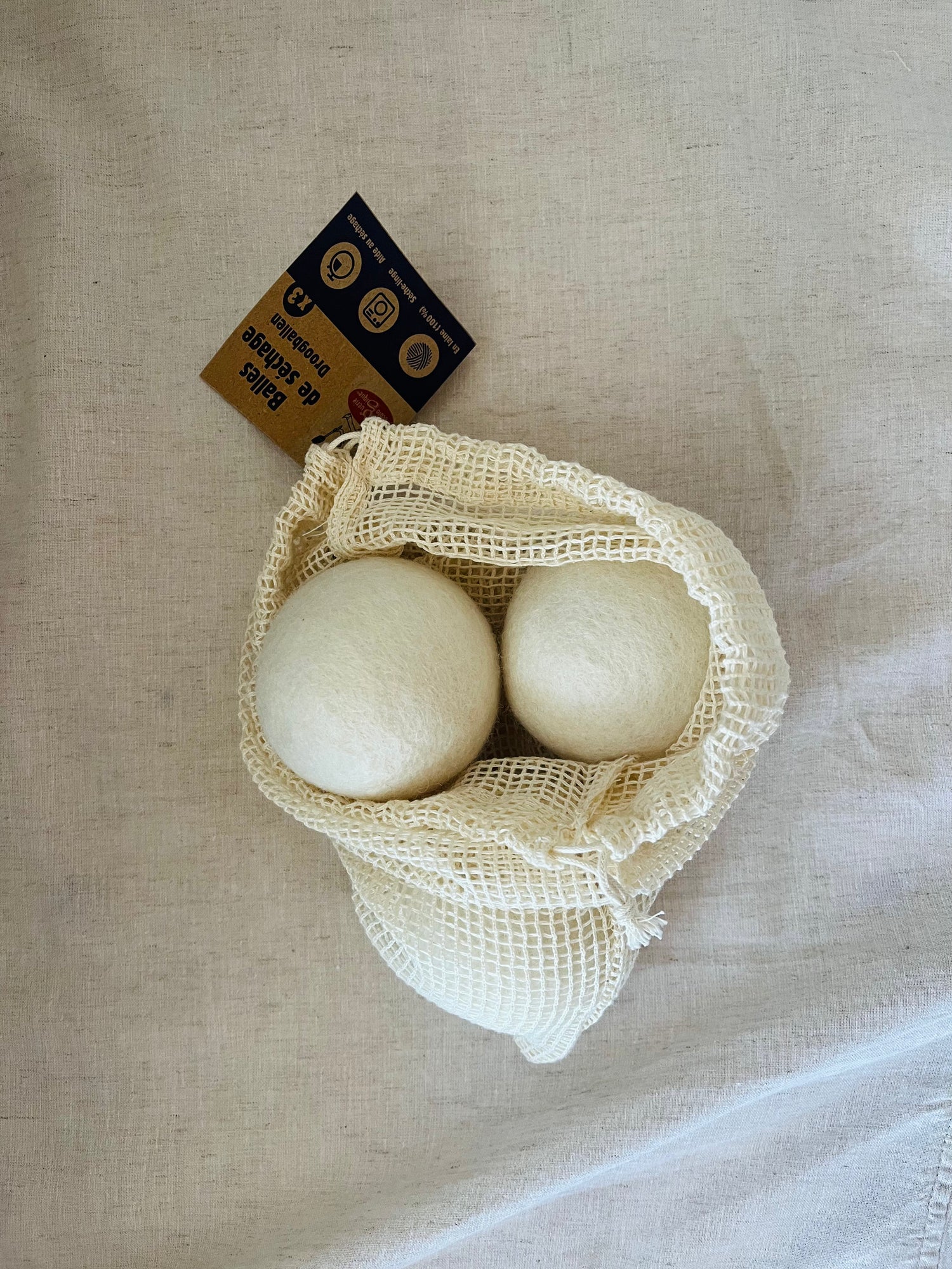 Set van 3 wollen droogballen