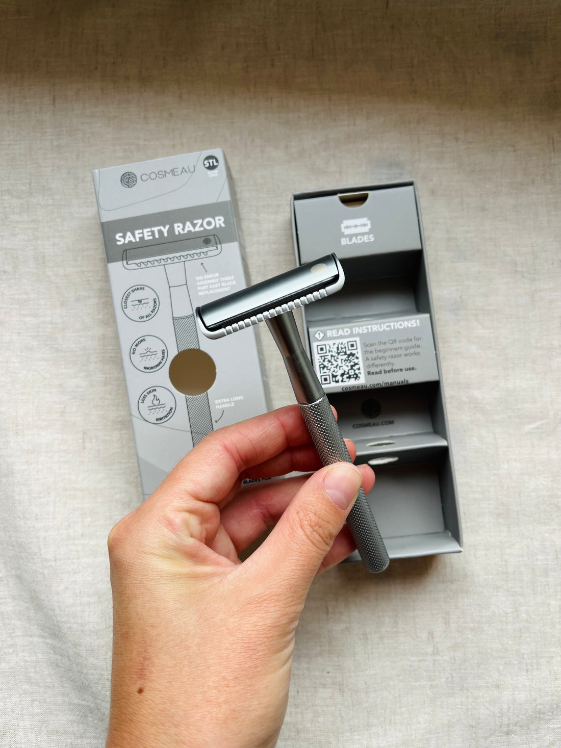 Safety razor zilver