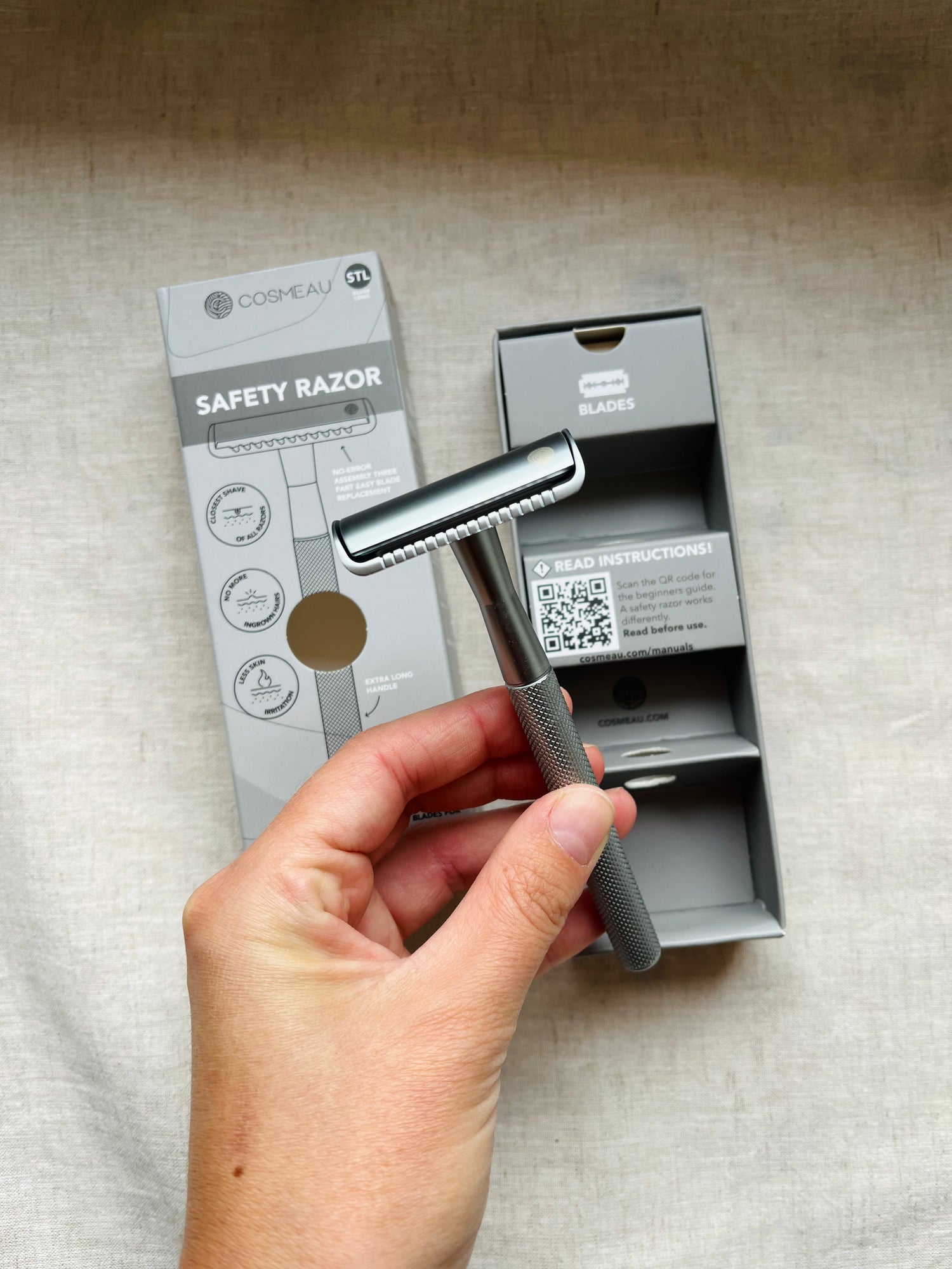 Safety razor zilver