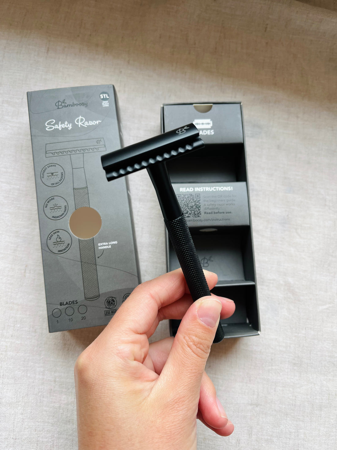 Safety razor mat zwart