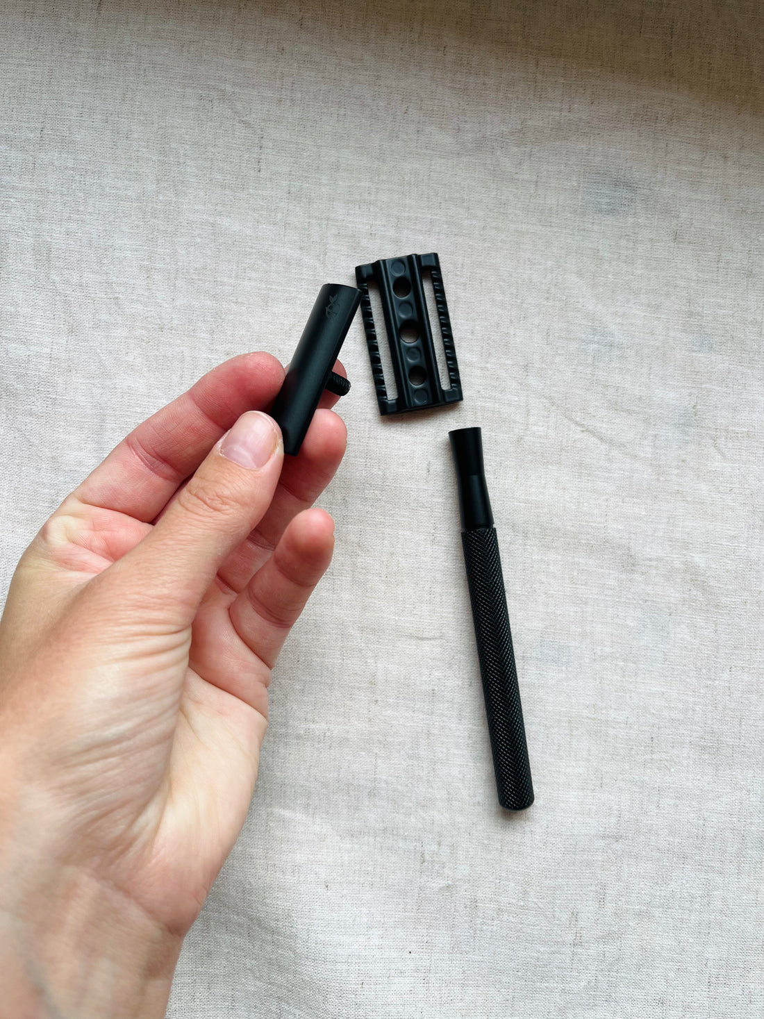Safety razor mat zwart