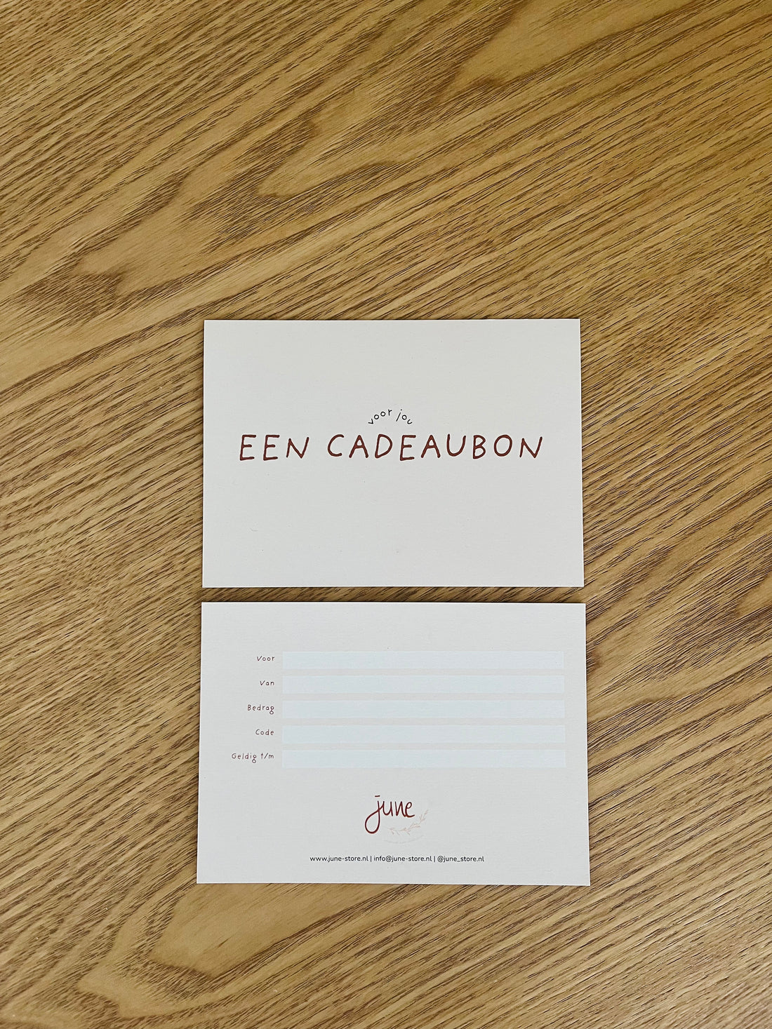 June Store cadeaubon