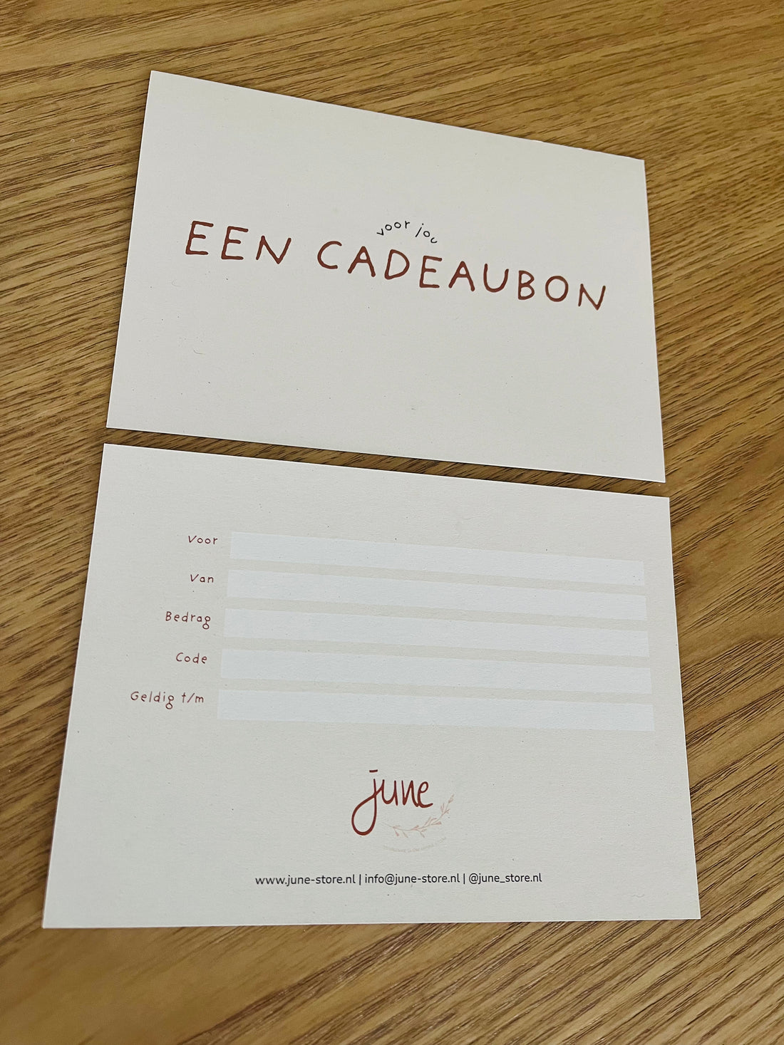 June Store cadeaubon