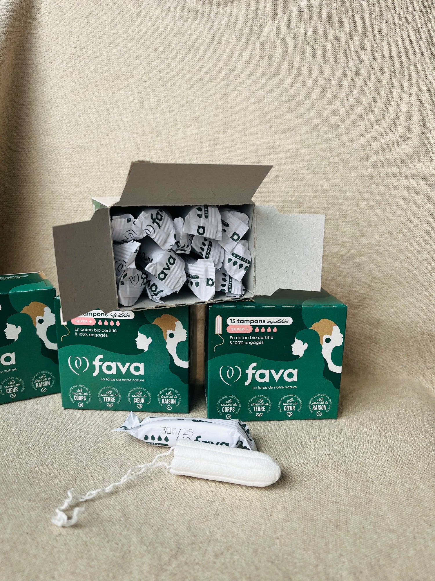 Tampons van 100% biologisch katoen (super+)