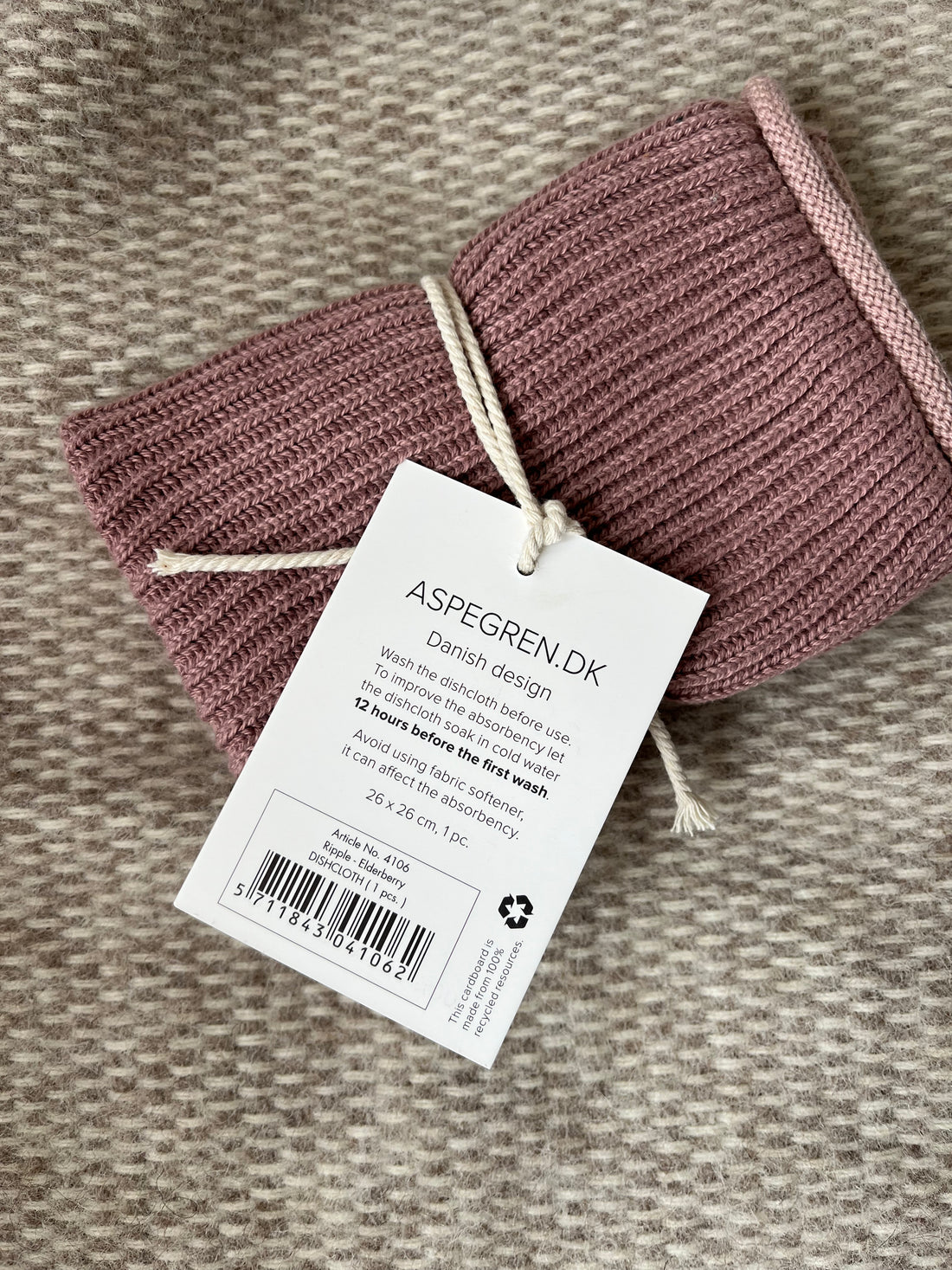 Aspegren gebreide vaatdoek | Ripple Eldenberry