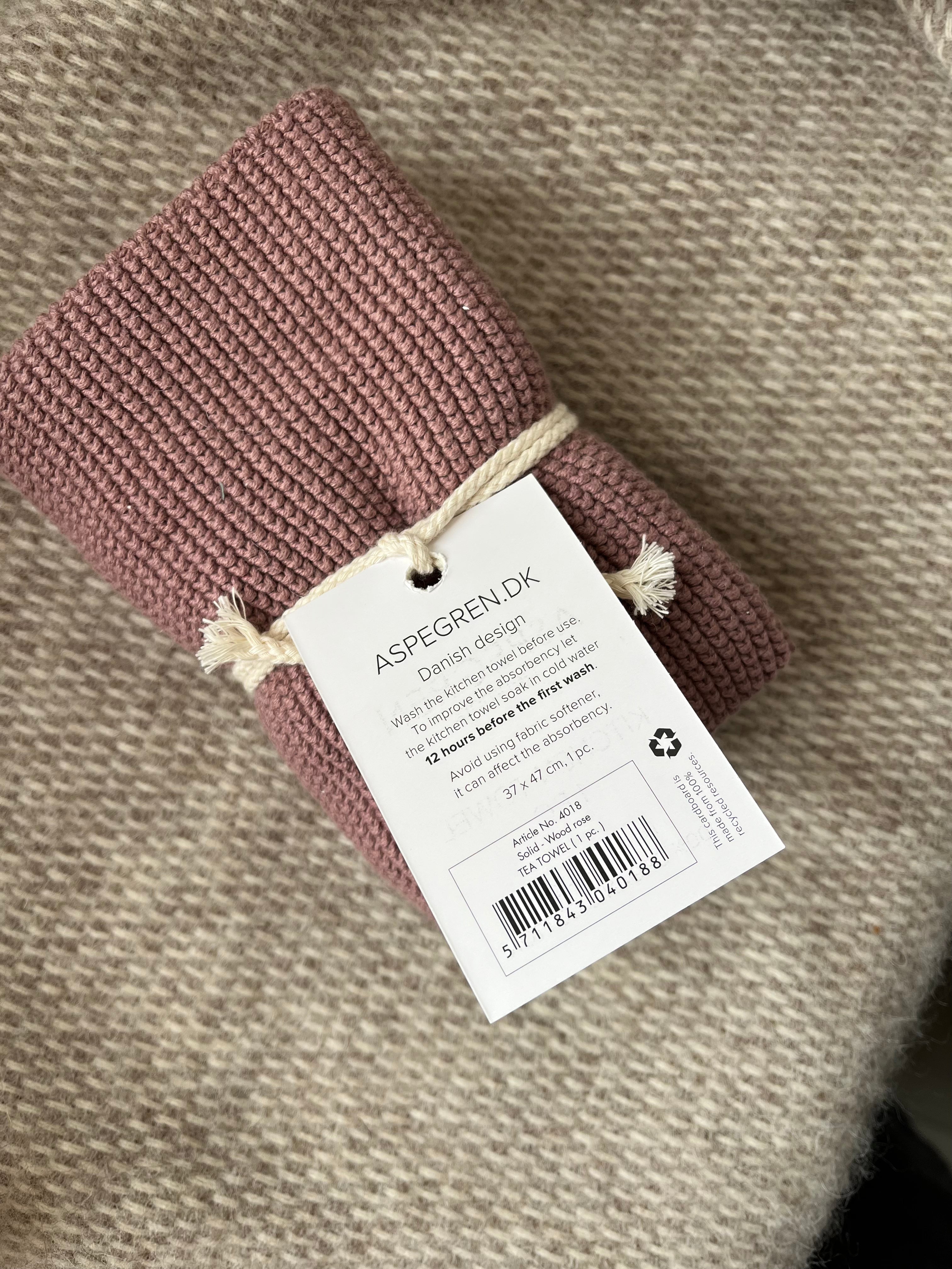Aspegren gebreide keukendoek | Wood Rose