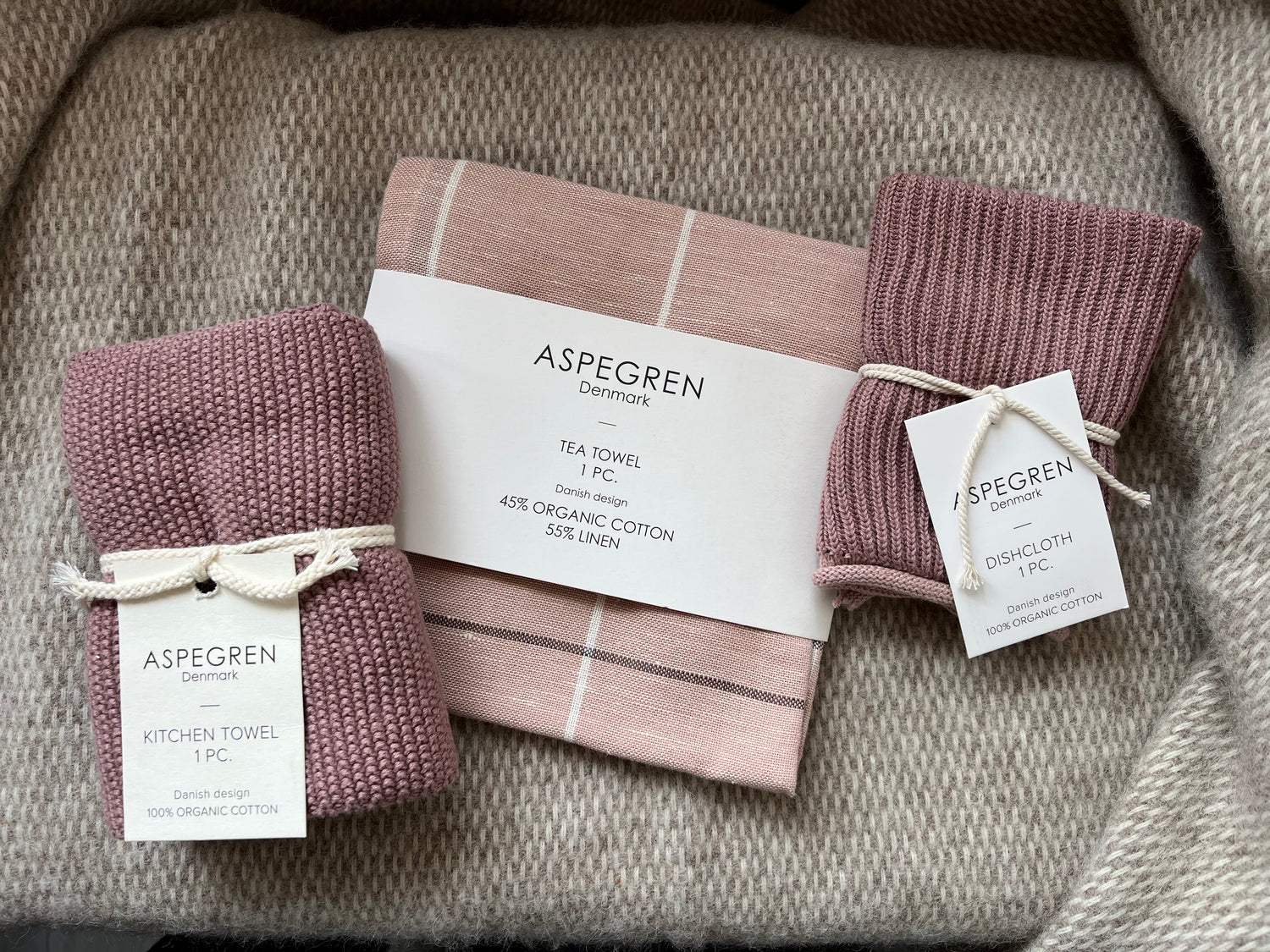Aspegren gebreide keukendoek | Wood Rose