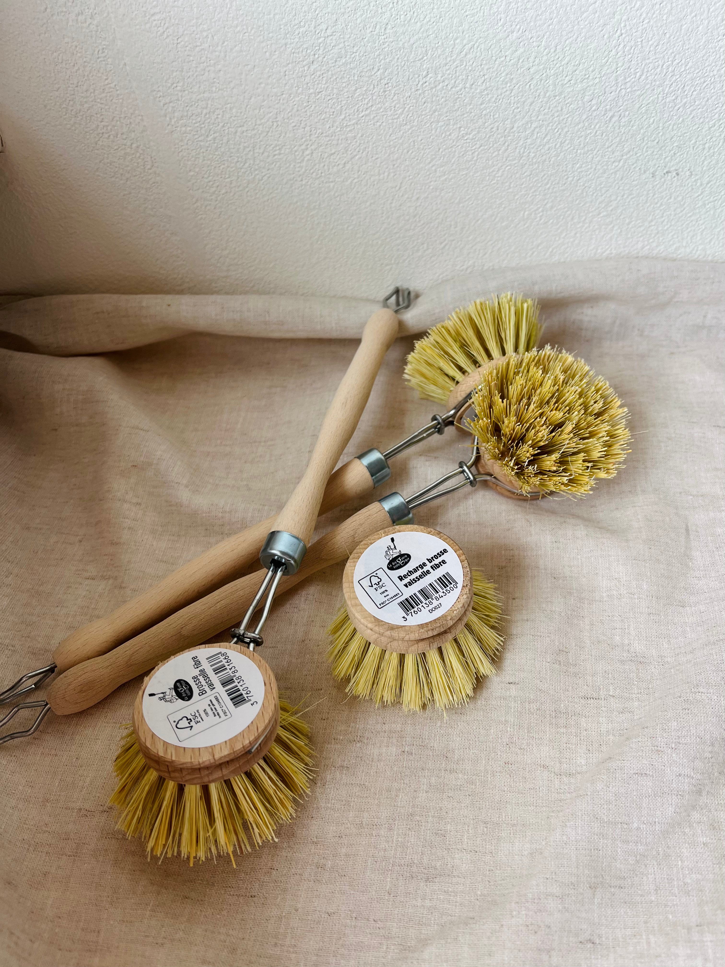 Afwasborstel met natuurlijke vezels (navulbaar)