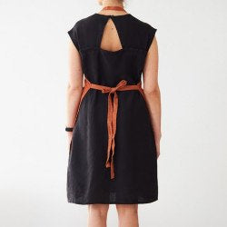Linen Tales linnen keukenschort terracotta – 100% Linnen