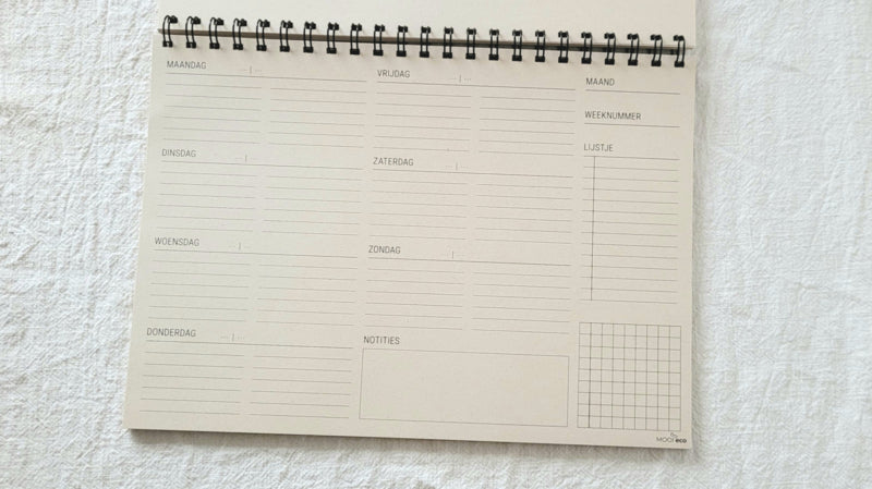 Weekly planner - half year