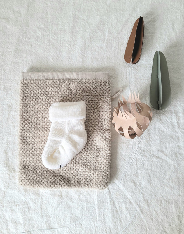 Soft merino wool baby socks